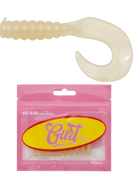 Hanfish Gurt 4.5cm 10 Adet Orak Kuyruk Silikon Yem
