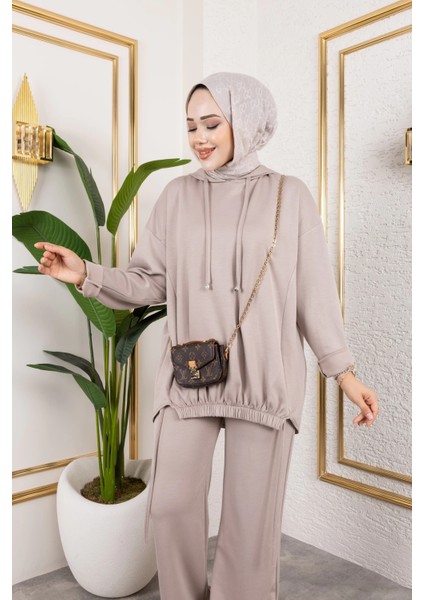 Modal Kumaş Bej Oversize Ikili Takım fiyatları