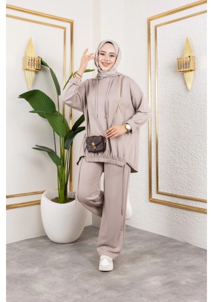 Modal Kumaş Bej Oversize Ikili Takım fırsatları