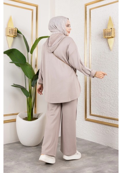 Modal Kumaş Bej Oversize Ikili Takım indirimleri