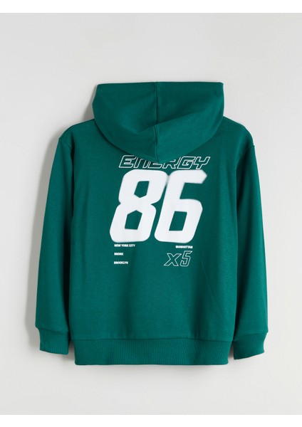 Lcw Kids Yeşil Kapüşonlu Erkek Çocuk Sweatshirt