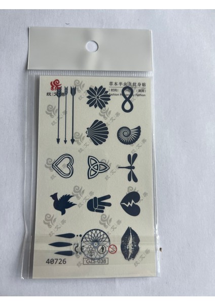 Parmak Dövmeleri MODEL19- 11X8 cm Yarı Kalıcı Geçici Dövme Yapıştırma Dövme