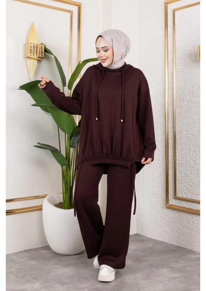 Modal Kumaş Kahverengi Oversize Ikili Takım fırsatları