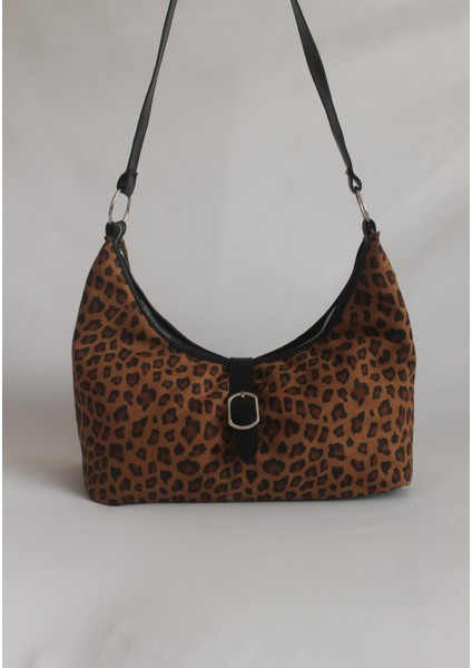 Bolanga Süet Vintage Omuz Çantası Leopar fiyatları