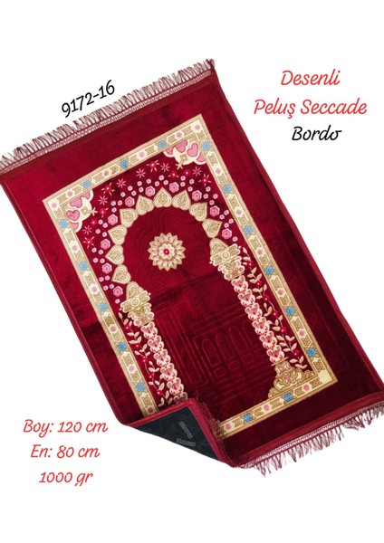 9172 Desenli Peluş Seccade