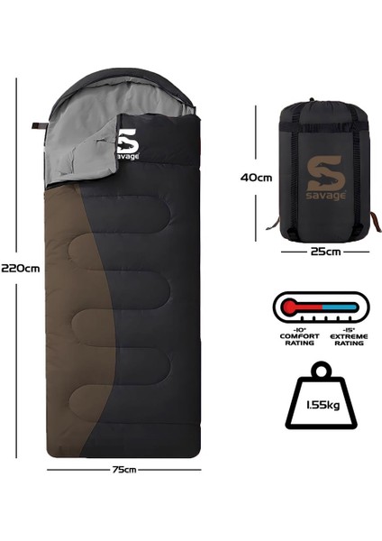 Uyku Tulumu - Mont Blanc - Kahve - Extreme -15C° - Savage YS-507 fiyatları