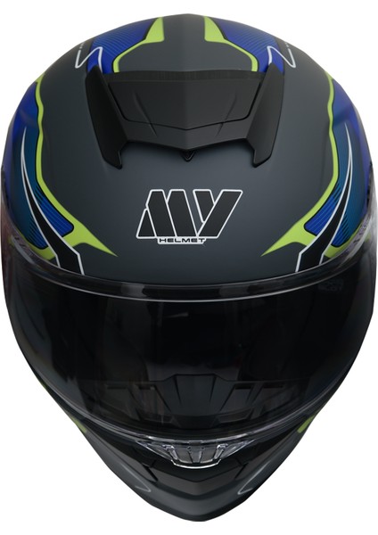 Gp My Helmet MKS001-EGBY Yarış Spoiler Güneş Vizörlü Şeffaf Full Face Motosiklet Kaskı M fiyatları