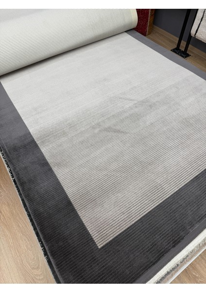 Elegant 10505 Gri Antrasit Çerçeveli Salon Halısı modelleri