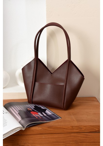 Kadın Şık Tasarımlı Omuz ve Kol Çantası + Yavru Çanta fiyatları