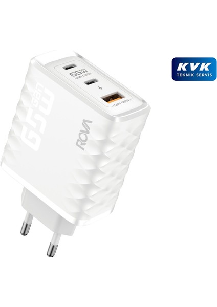 SB116 USB + Pd + Pd 3 Çıkışlı Gan Fast 65W Şarj Başlığı Çoklu Şarj Destekli