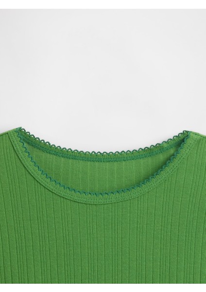 Kız Çocuk Yeşil Fitilli T-Shirt fiyatları