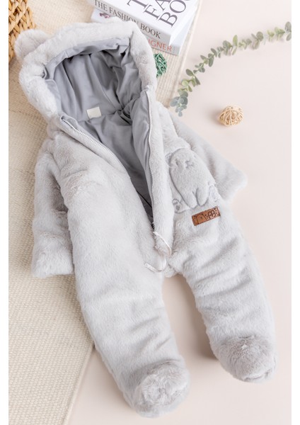 Premium Kalite Peluş Pamuk Penye Astarlı Ayıcık Fiğürlü Kışlık Kız-Erkek Bebek Tulum fiyatları