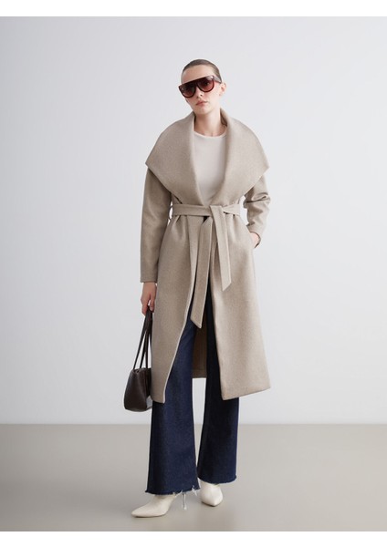 Yeni Sezon Ceket Yaka Kadın Kaşe Kaban fiyatları