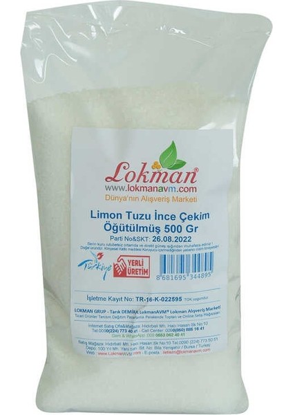Limon Tuzu Ince Çekim Öğütülmüş 500 gr Paket fiyatları