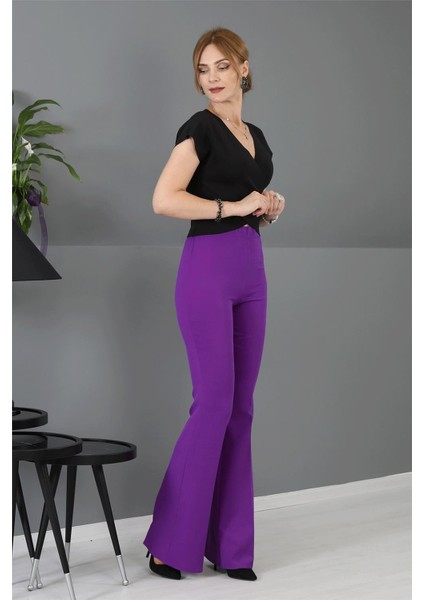 Ispanyol Paça Pantolon-Mor fiyatları