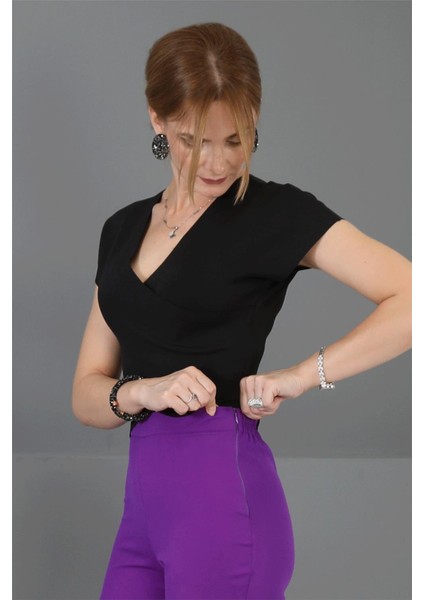 Ispanyol Paça Pantolon-Mor modelleri