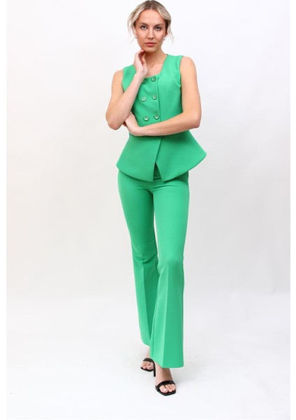 Aller Yelek & Ispanyol Paça Pantolon Takım-Yeşil fiyatları