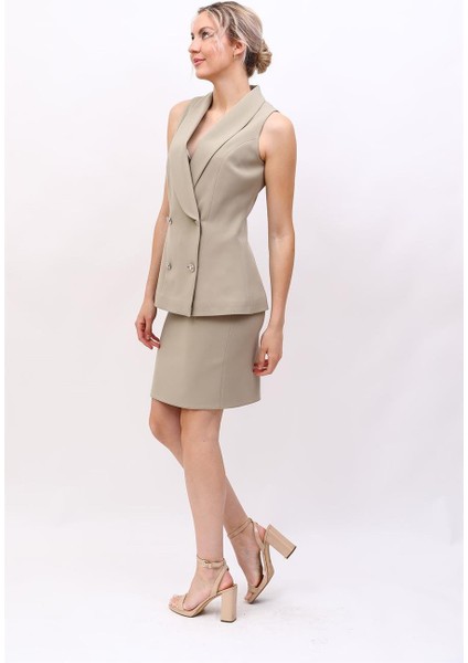 Abiye Yelek & Kısa Klem Etek Takım-Bambu modelleri