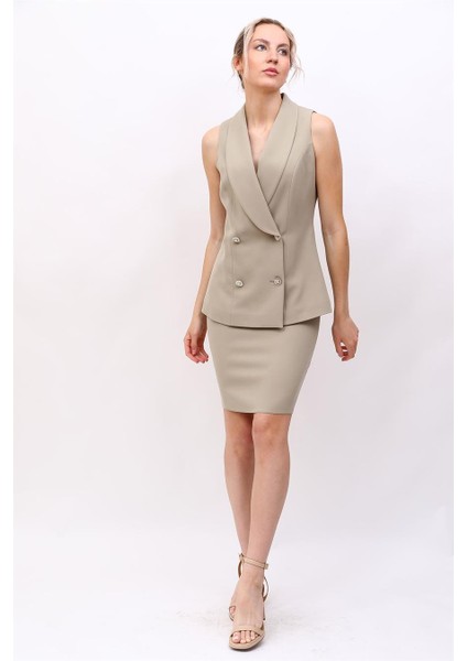 Abiye Yelek & Kısa Klem Etek Takım-Bambu indirimleri