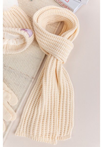 Ponponlu 9-15 Yaş Kız Çocuk Atkı Bere Eldiven Takımı fiyatları