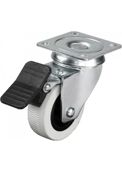 Hts 334 - 50X20 mm Çift Bilyalı Tablalı Frenli Teker 4 Adet