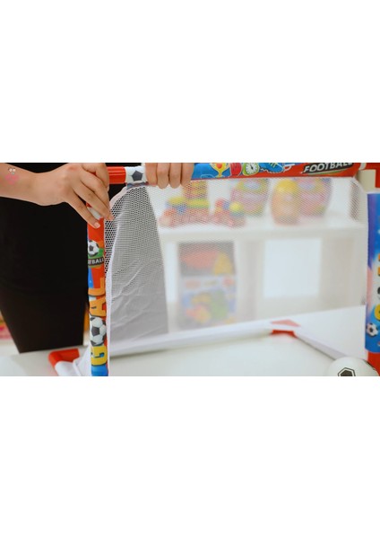 Çocuk Futbol Kalesi + Top Seti | 45×58×34 cm | Fileli Dayanıklı Mini Kaleci Oyunu Seti fiyatları