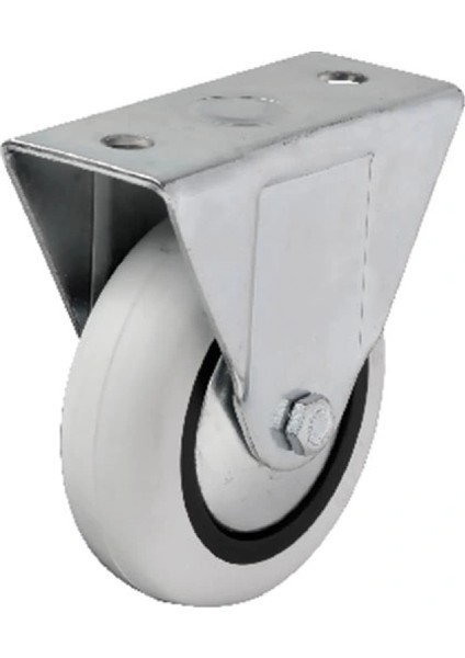 Hts 355 - 75X25 mm Pvc Makaralı Sabit Teker 4 Adet