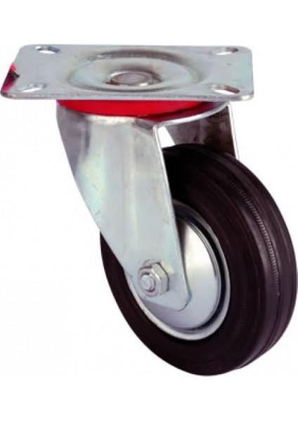 Servis Tekeri - Tablalı Siyah Döner - Çap 125 mm