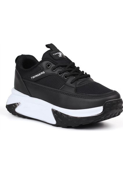Kadın Kalın Tabanlı Siyah Sneaker Spor Ayakkabı – Rahat, Şık ve Günlük Kullanıma Uygun modelleri
