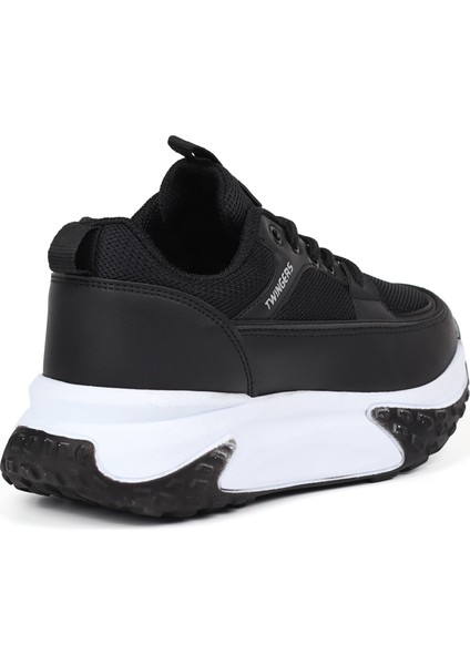 Kadın Kalın Tabanlı Siyah Sneaker Spor Ayakkabı – Rahat, Şık ve Günlük Kullanıma Uygun indirimleri