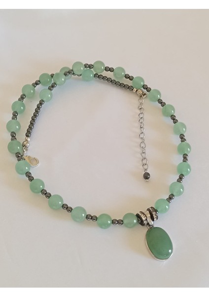 Aventurin Doğal Taş Kolye 45 cm modelleri