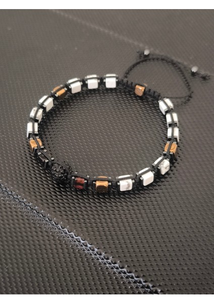 Havlit 5-6 mm Küp -Markazitli Zirkon-Damla Kehribar ve Hematit Doğaltaş Bileklik Takı Aksesuar Erkek Bileklik indirimleri