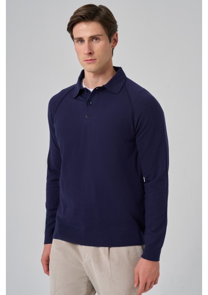 Erkek Marine Trend Core Spun Polo Yaka Dynamic Fit Rahat Kesim Triko