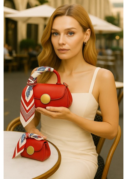 Kadın Şal Detaylı Mini Omuz ve El Çantası fiyatları