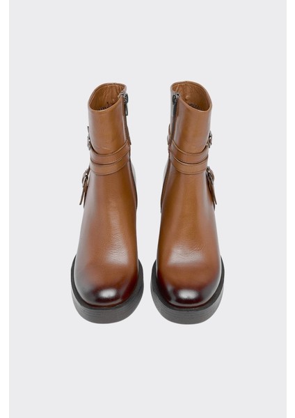 Hakiki Deri Tokalı Fermuarlı Kadın Bot modelleri