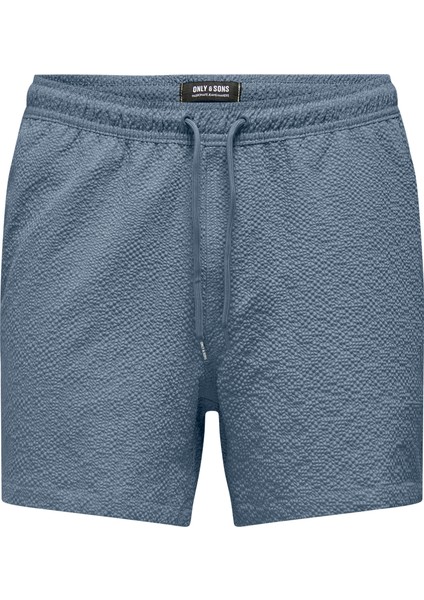 Onsted Lıfe Solıd Seersucker Swım Noos Erkek Mavi Deniz Şortu - 22028813