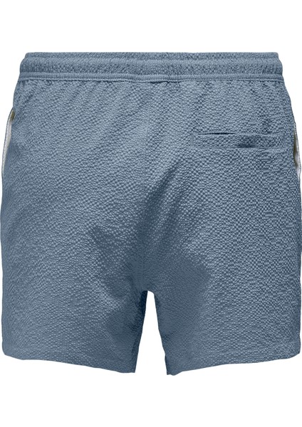 Onsted Lıfe Solıd Seersucker Swım Noos Erkek Mavi Deniz Şortu - 22028813 fiyatları