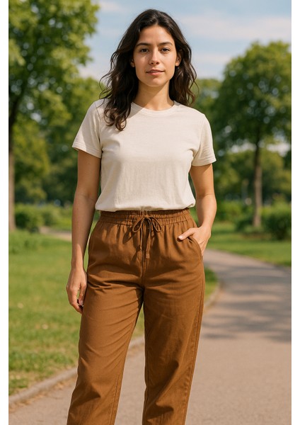Regular Koyu Kahverengi Kadın Pantolon