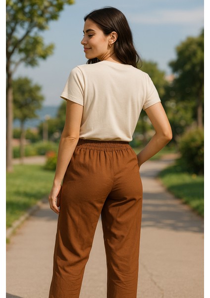 Regular Koyu Kahverengi Kadın Pantolon fırsatları