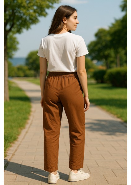 Regular Koyu Kahverengi Kadın Pantolon indirimleri
