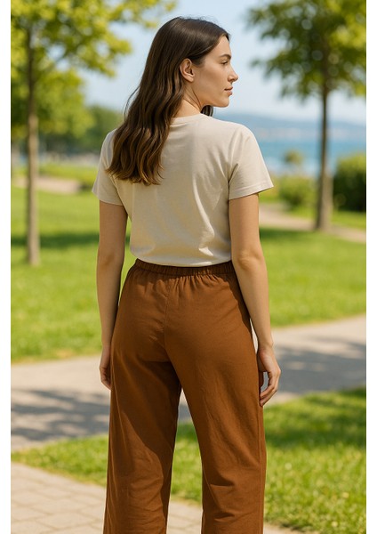 Regular Koyu Kahverengi Kadın Pantolon