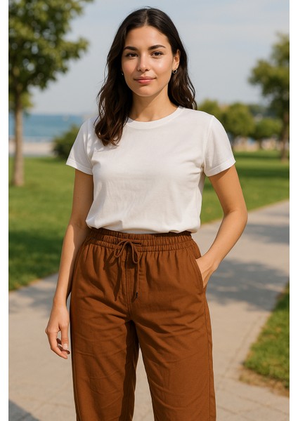 Regular Koyu Kahverengi Kadın Pantolon