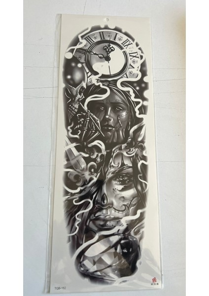 Pusu 1 Hafta Kalıcı Tam Kol Bacak Yapıştırma Geçici Dövme 46 cm