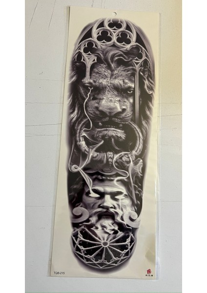 Aslan Zeus Kartal 1 Hafta Kalıcı Tam Kol Bacak Yapıştırma Geçici Dövme 46 cm