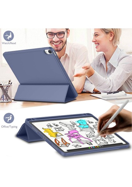 Apple iPad 11. Nesil (A16) 11 Inc (2025) Kılıf Ekran Koruyucu ve Stylus Kalemli 3'ü 1 Arada Full Gear Set A3354 A3355