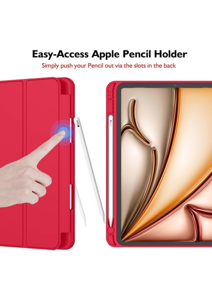 Apple iPad Air 11 Inc M2 (2024) Kılıf Ekran Koruyucu ve Stylus Kalemli 3'ü 1 Arada Full Gear Set A2902 A2903 A2904 indirimleri