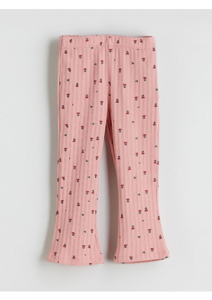 Lcw Kids Pembe Polo Yaka Çiçekli Kız Çocuk Tişört ve Tayt indirimleri