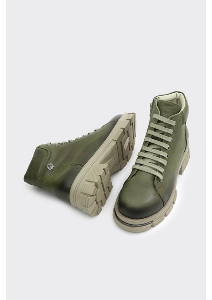 Hakiki Deri Fermuarlı Bağcıklı Kadın Bot indirimleri