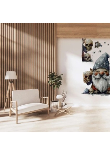 Gotik Cüce ve Kafatası Duvar Sticker Seti fiyatları