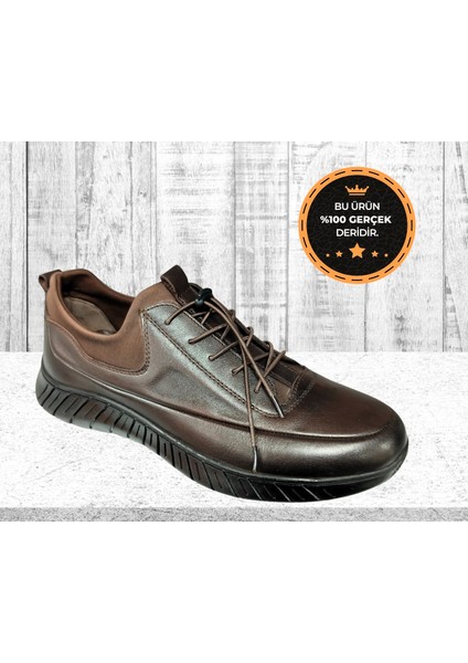 AF-1987.01 Hakiki Deri Ithal Taban Ortopedik Casual Ayakkabı